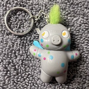 American Heart Association SPRINKLES THE PIG Keychain - Kids Heart Challenge Vtg